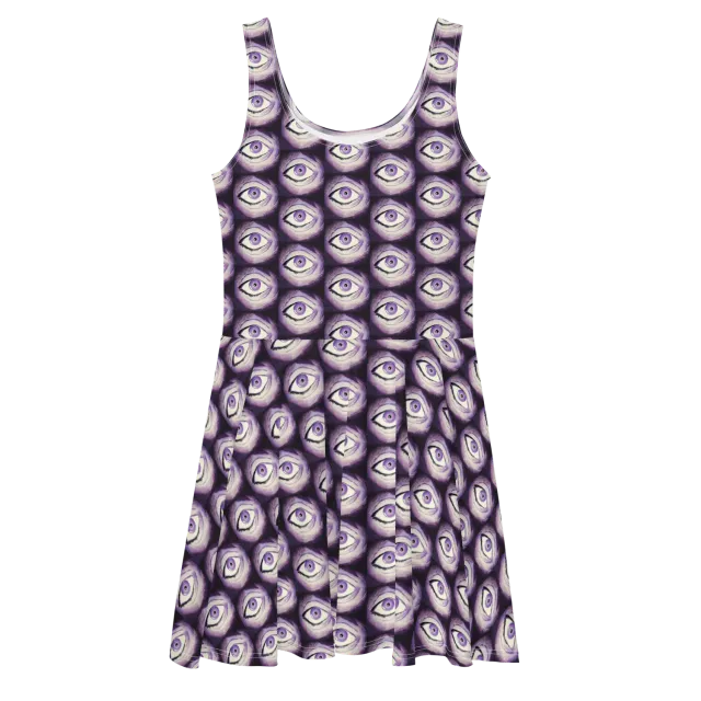 Razel Thousand Eyes Motif Sun Dress zonnejurk elastisch