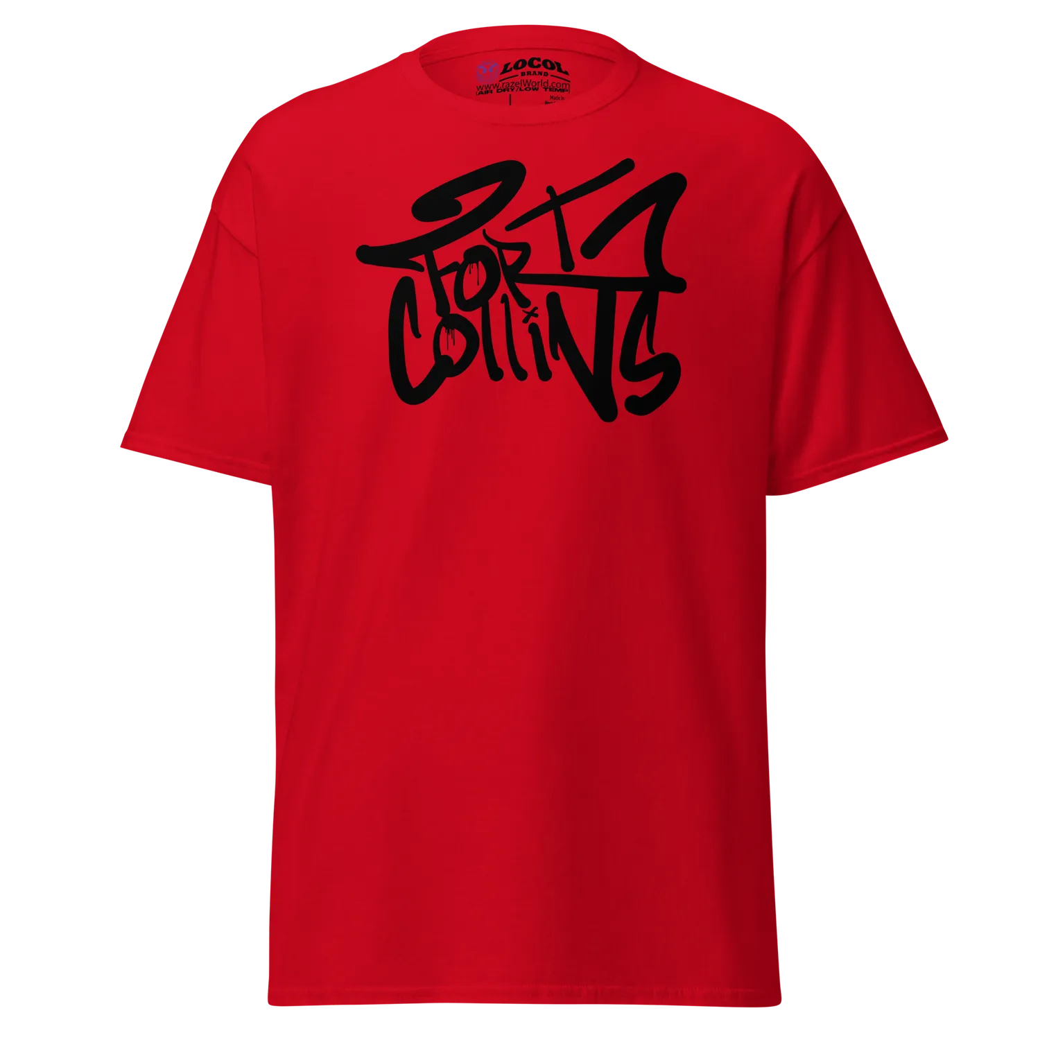 Razel Fort Collins Tagged T-shirt zwart katoen chest