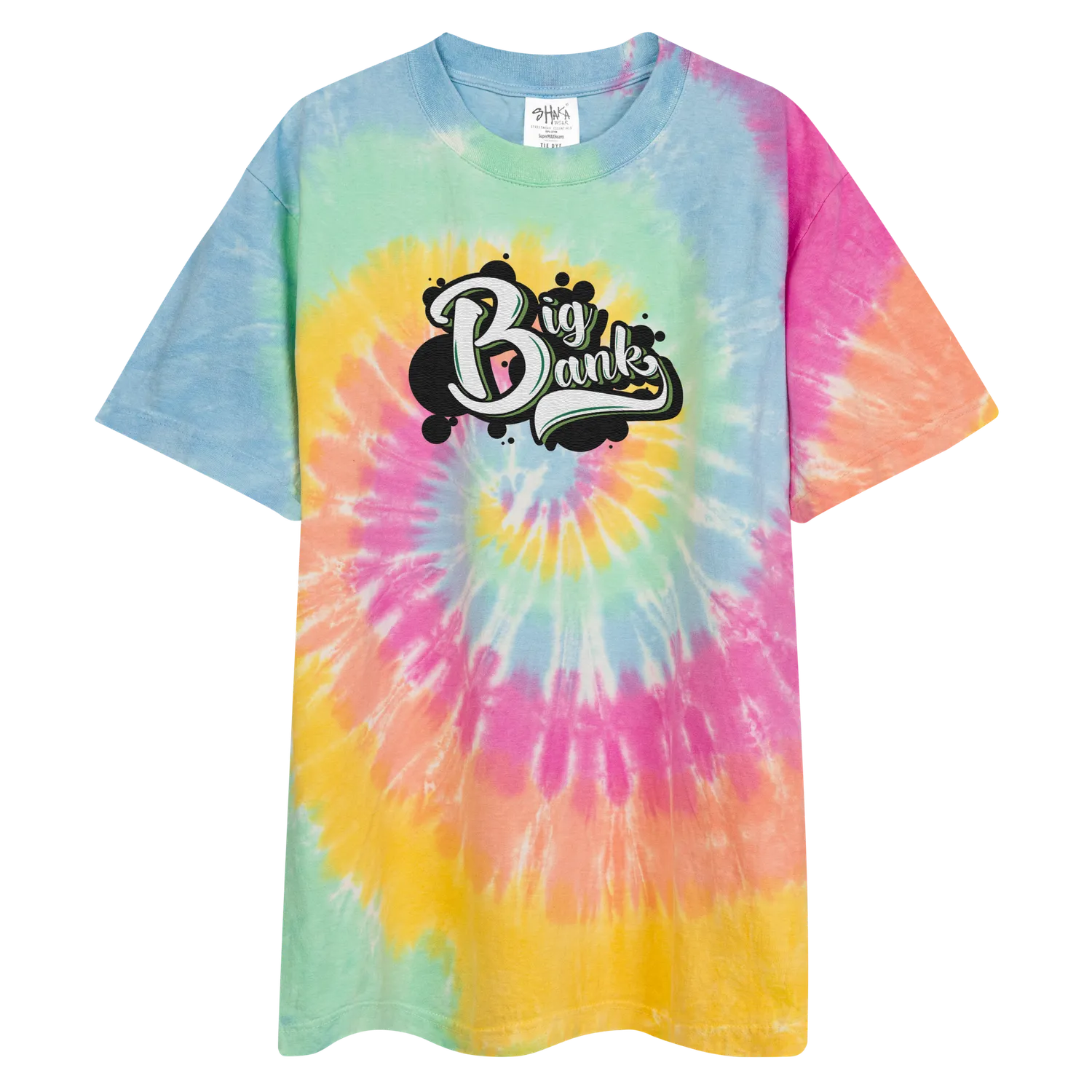 Razel Big Bank oversized tie-dye T-shirt Milky Way