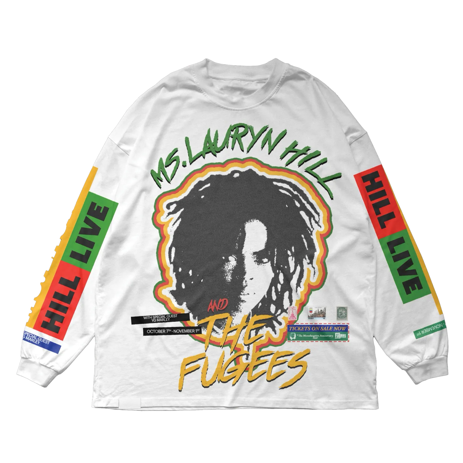 Lauryn Hill MLH x Fugees Live longsleeve zwart