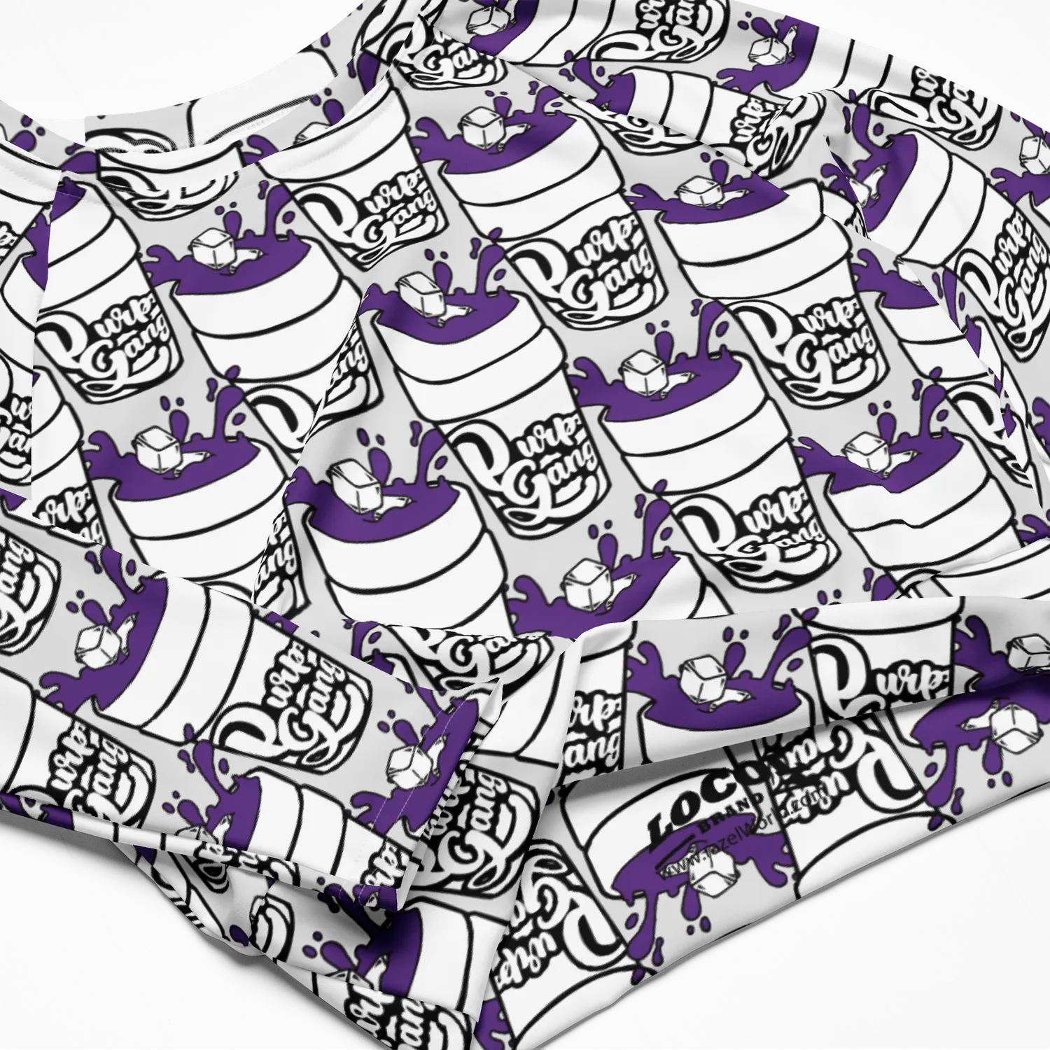 Razel Purp Gang Double Cup longsleeve crop top UPF50+