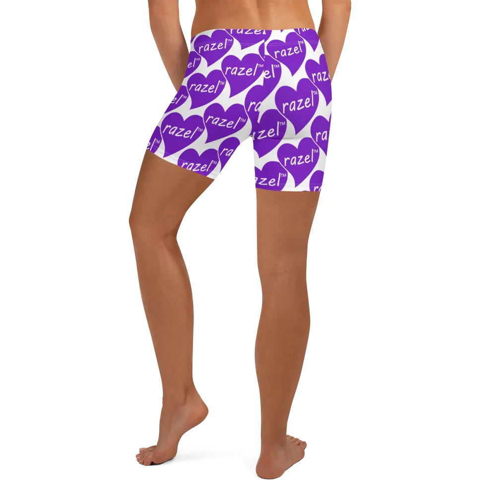 Razel Purple Hearted Spanks short stretch paars