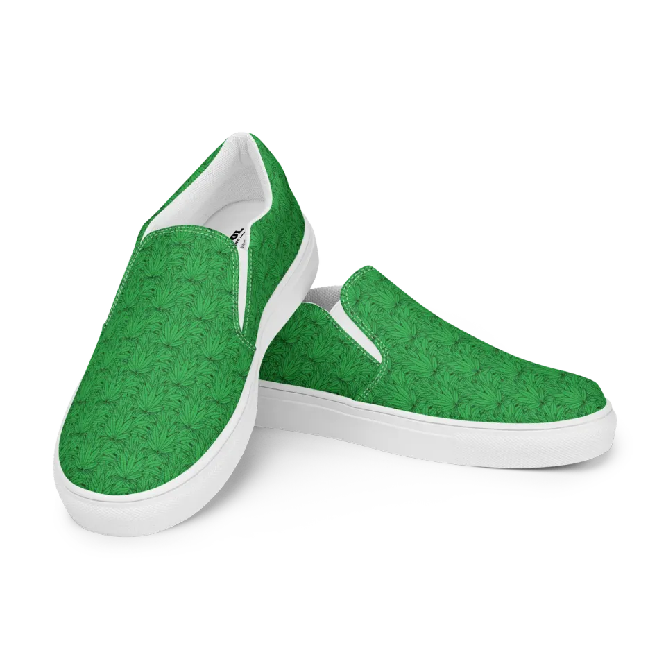 Razel Marijuana Tree Star Motif slip-ons 42,5 canvas