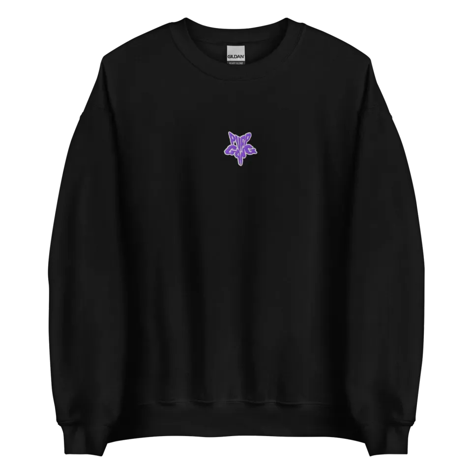 Razel Purp Gang Rock Star sweater zwart geborduurd