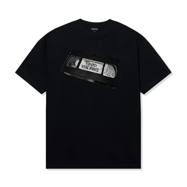 Tiësto VHS Tape T-shirt zwart oversized