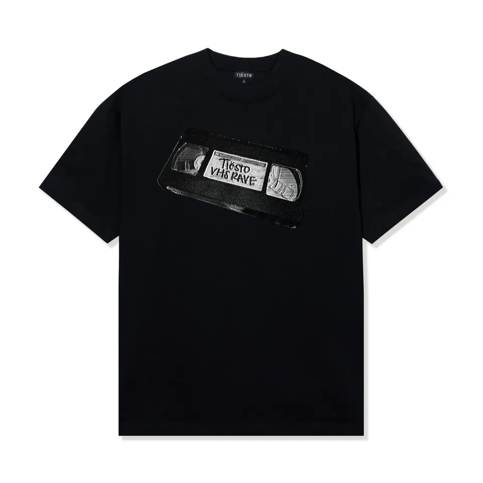 Tiësto VHS Tape T-shirt zwart oversized
