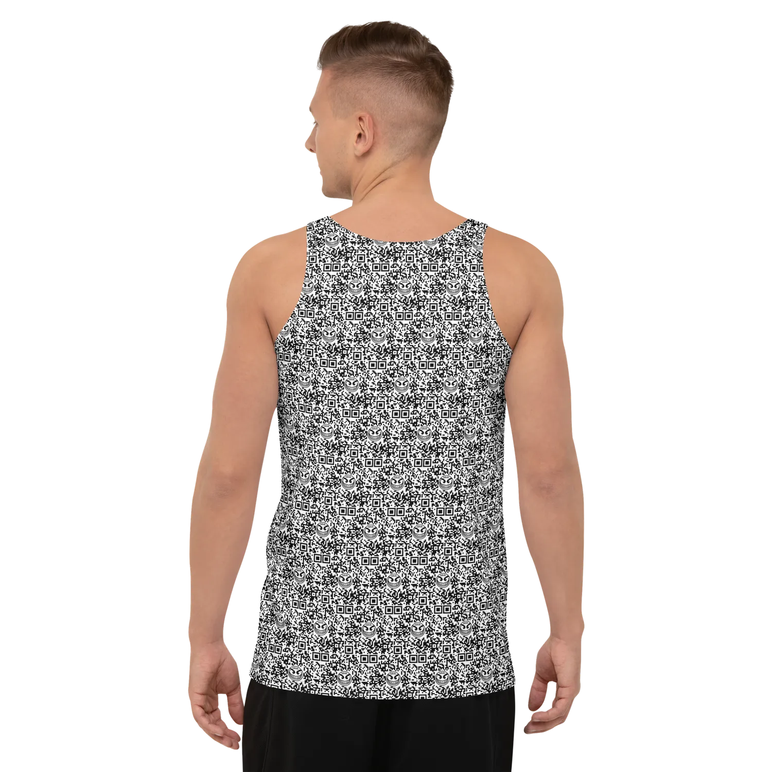 Razel Face QR Code tanktop heren stretch
