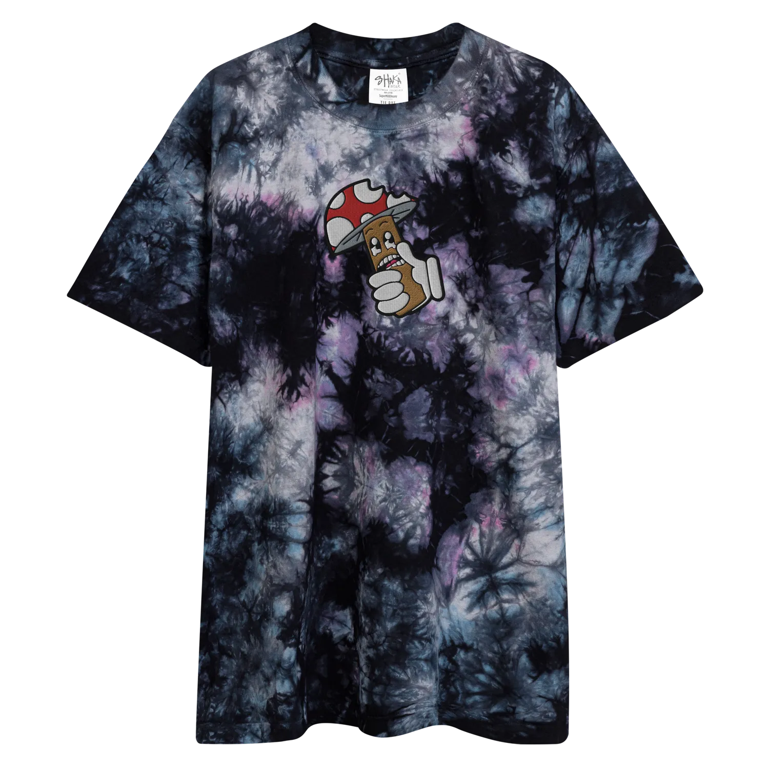 Razel Boom Bite Oversized Tie-Dye T-shirt Milky Way katoen