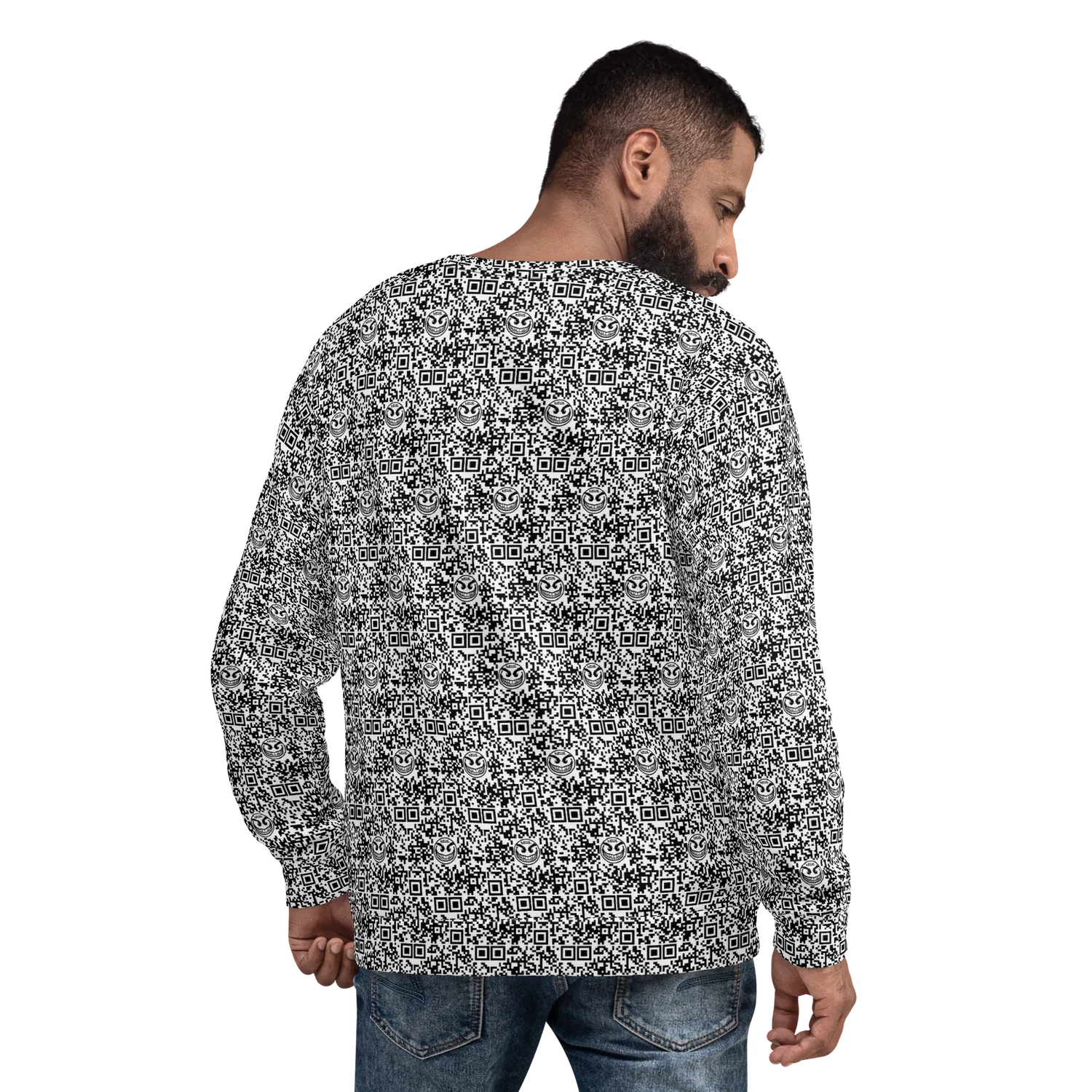 Razel Face QR Code sweater unisex fleece
