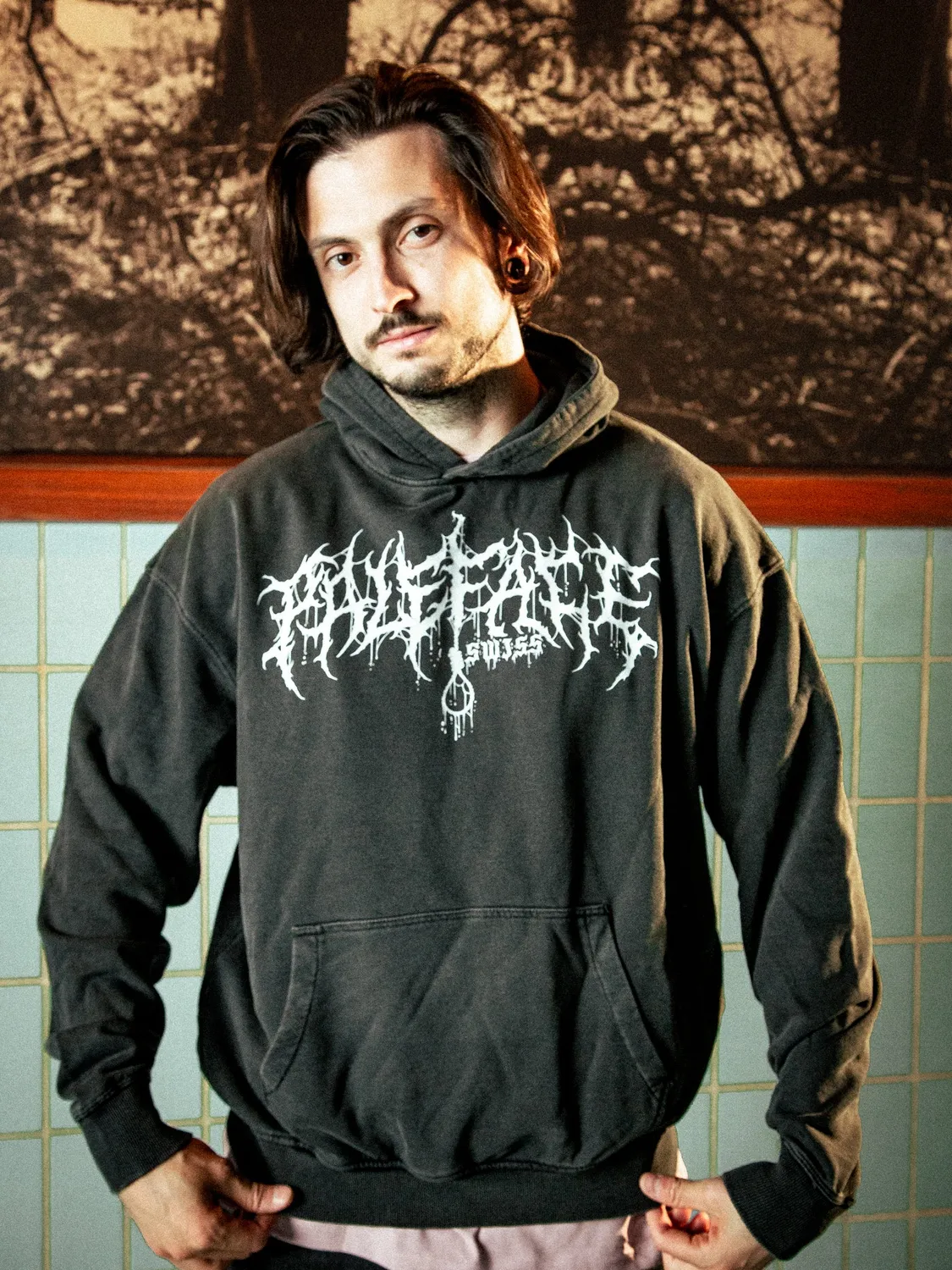 Paleface Swiss Deal Devil vintage hoodie grijs