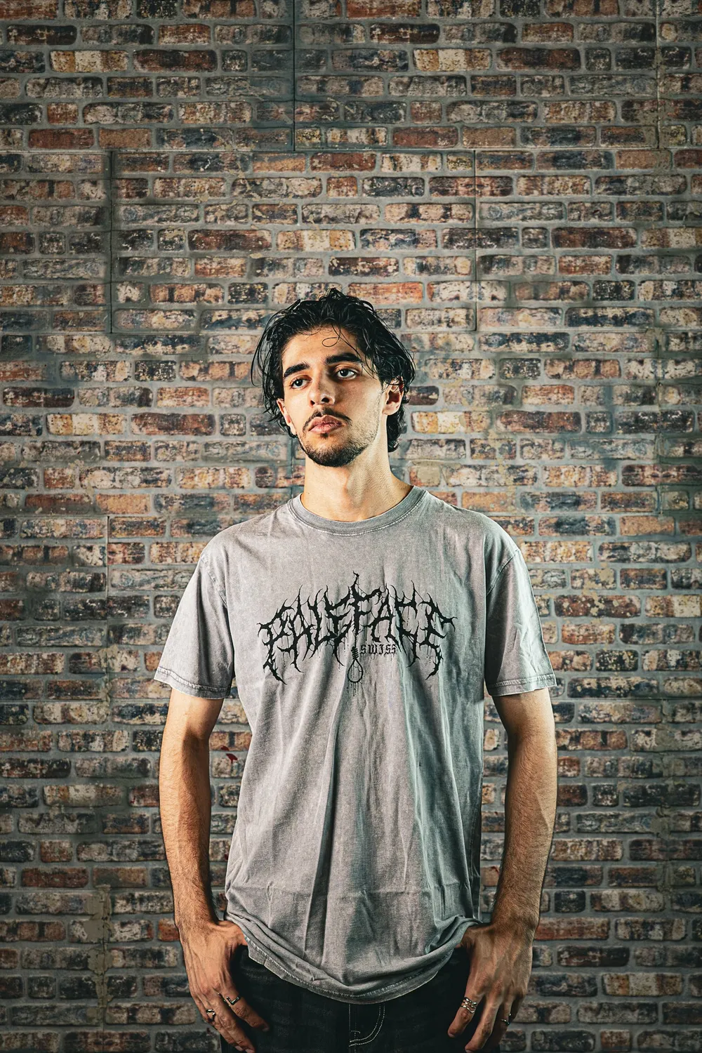 Paleface Swiss Wither Together shirt grijs acid