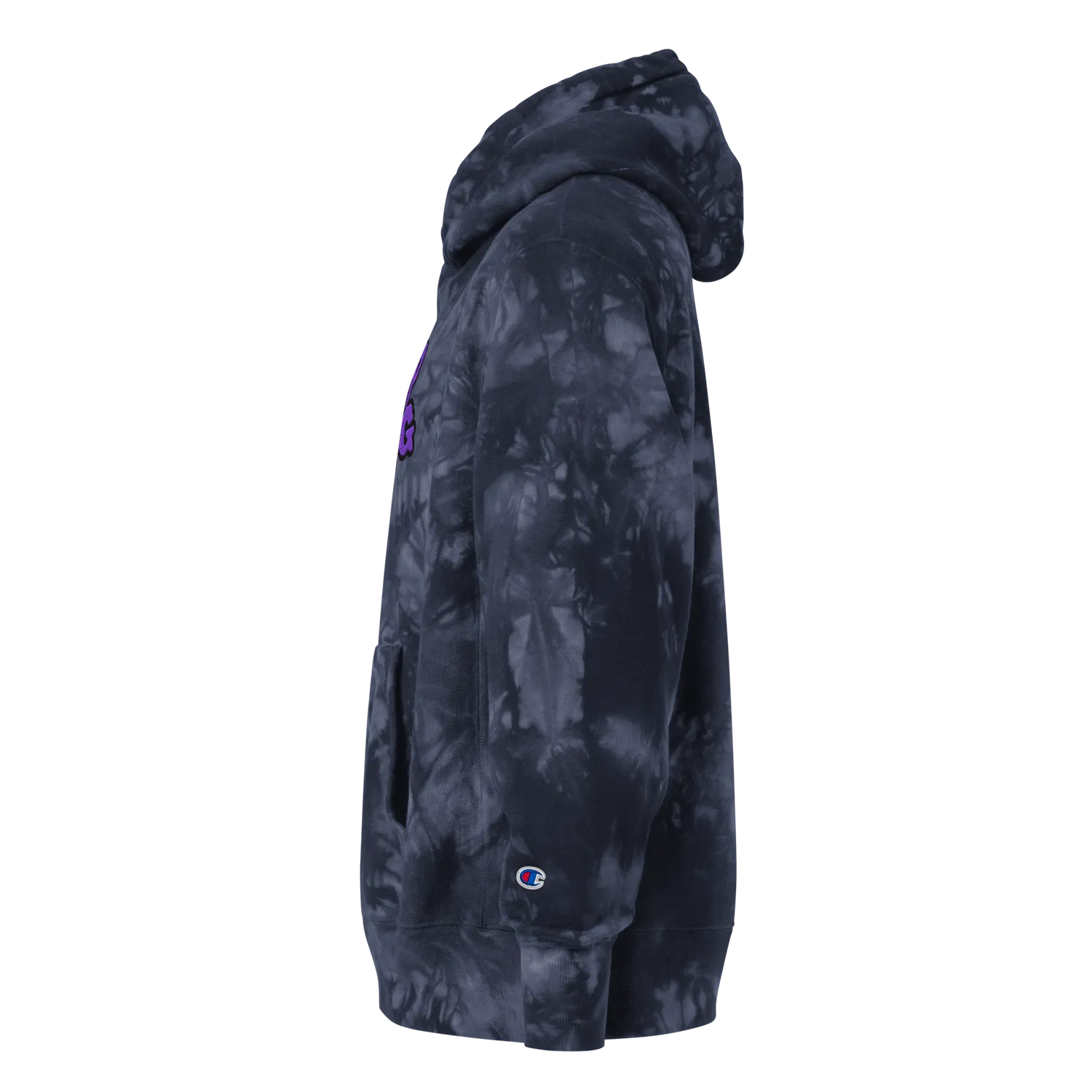 Razel Purp Gang Rock Star Champion Tie-Dye Hoodie zwart