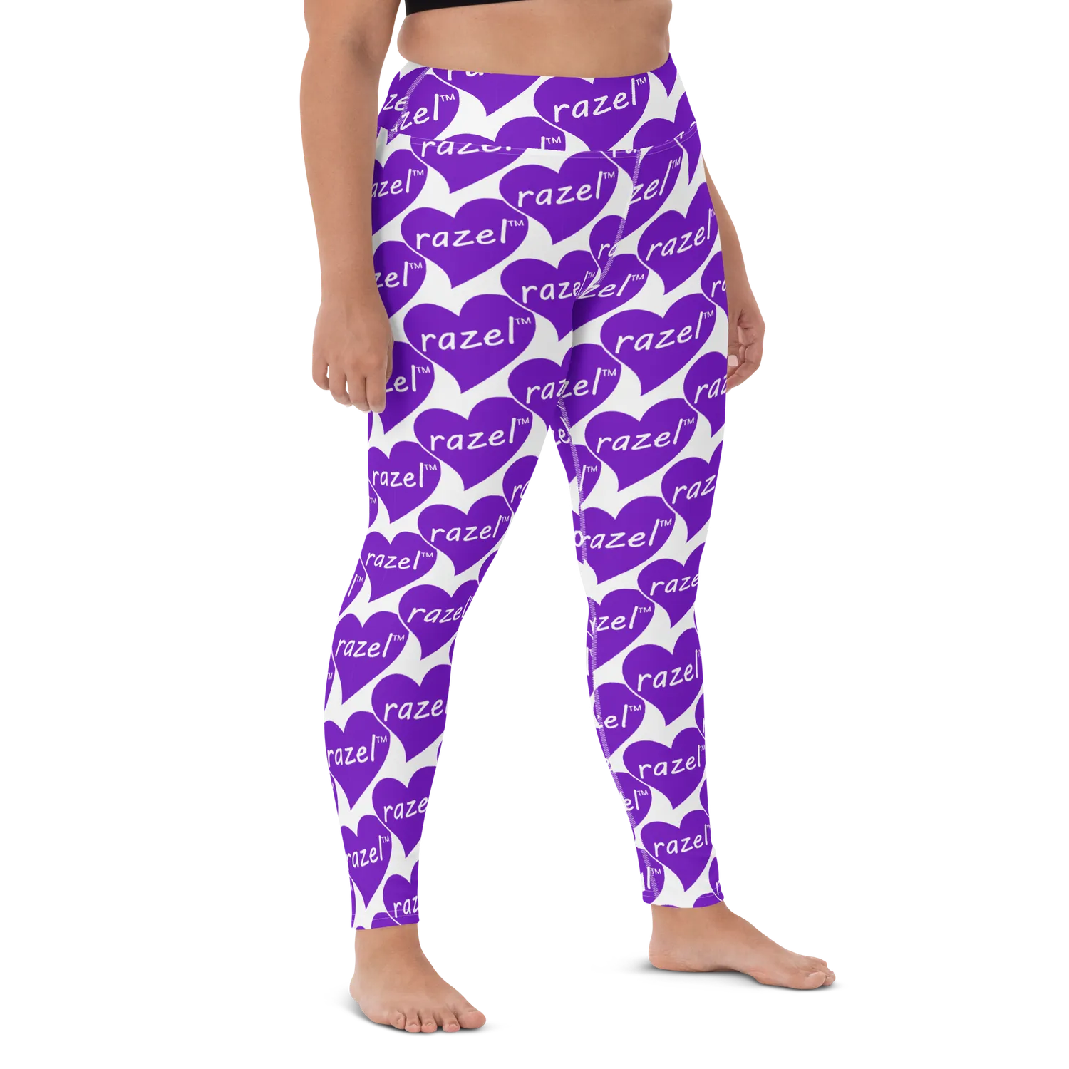 Razel Purple Hearted Legging Motif stretch