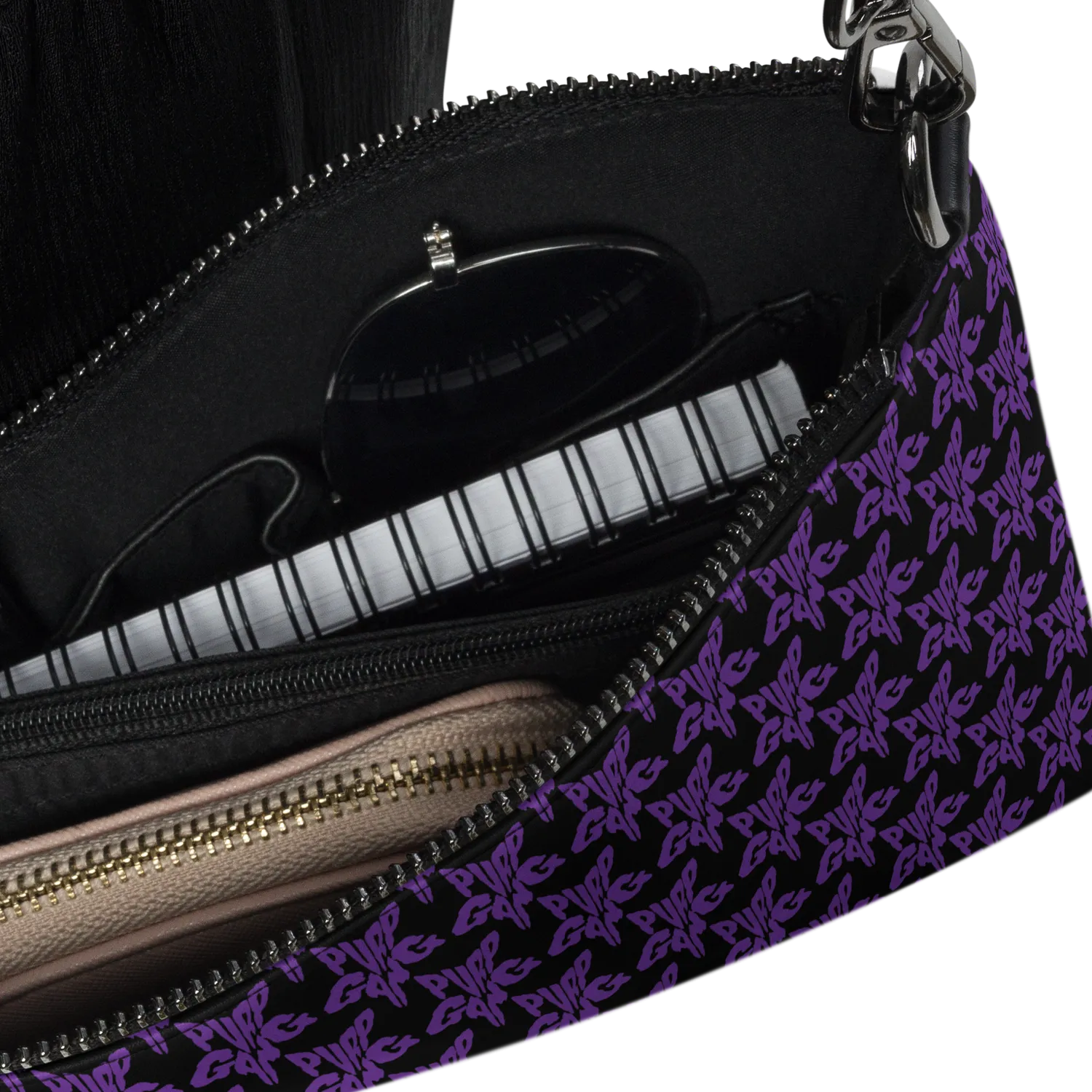 Razel Purp Gang Rock Star satchel zwart lederlook
