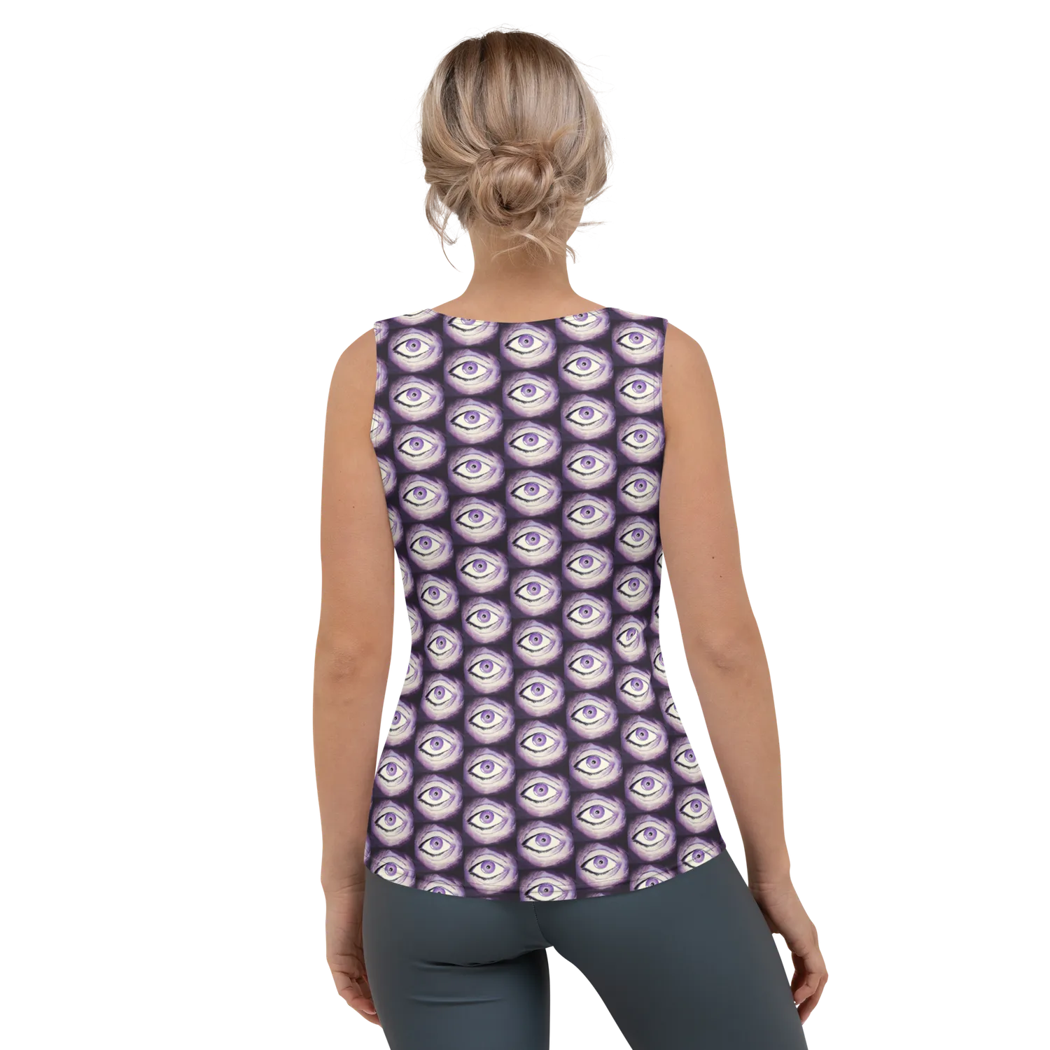Razel Thousand Eyes Tank Top Dames Zwart Stretch