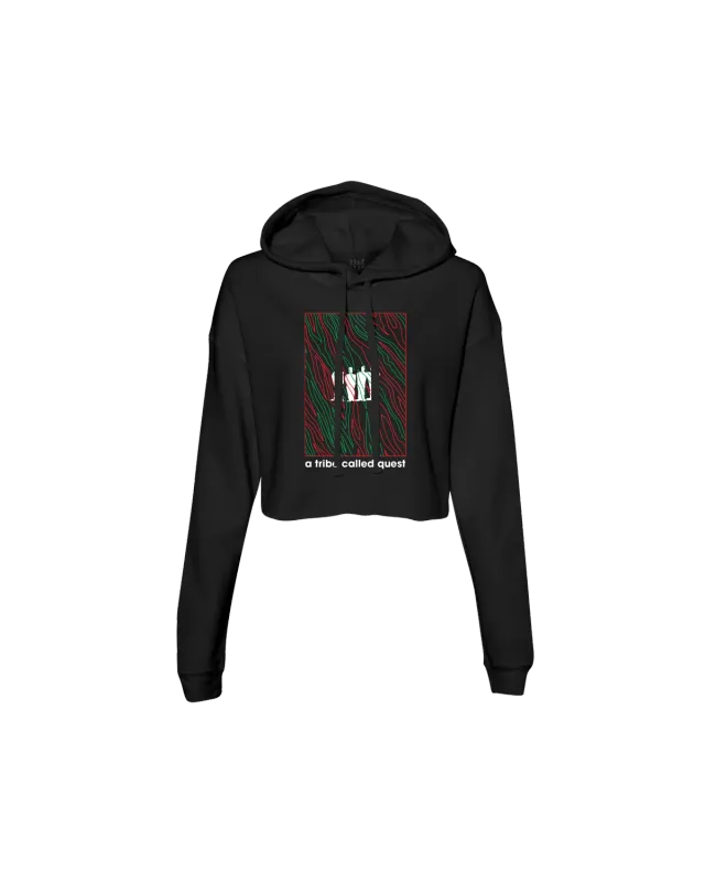 Tribe Called Quest ATCQ Line Art hoodie zwart cropped dames