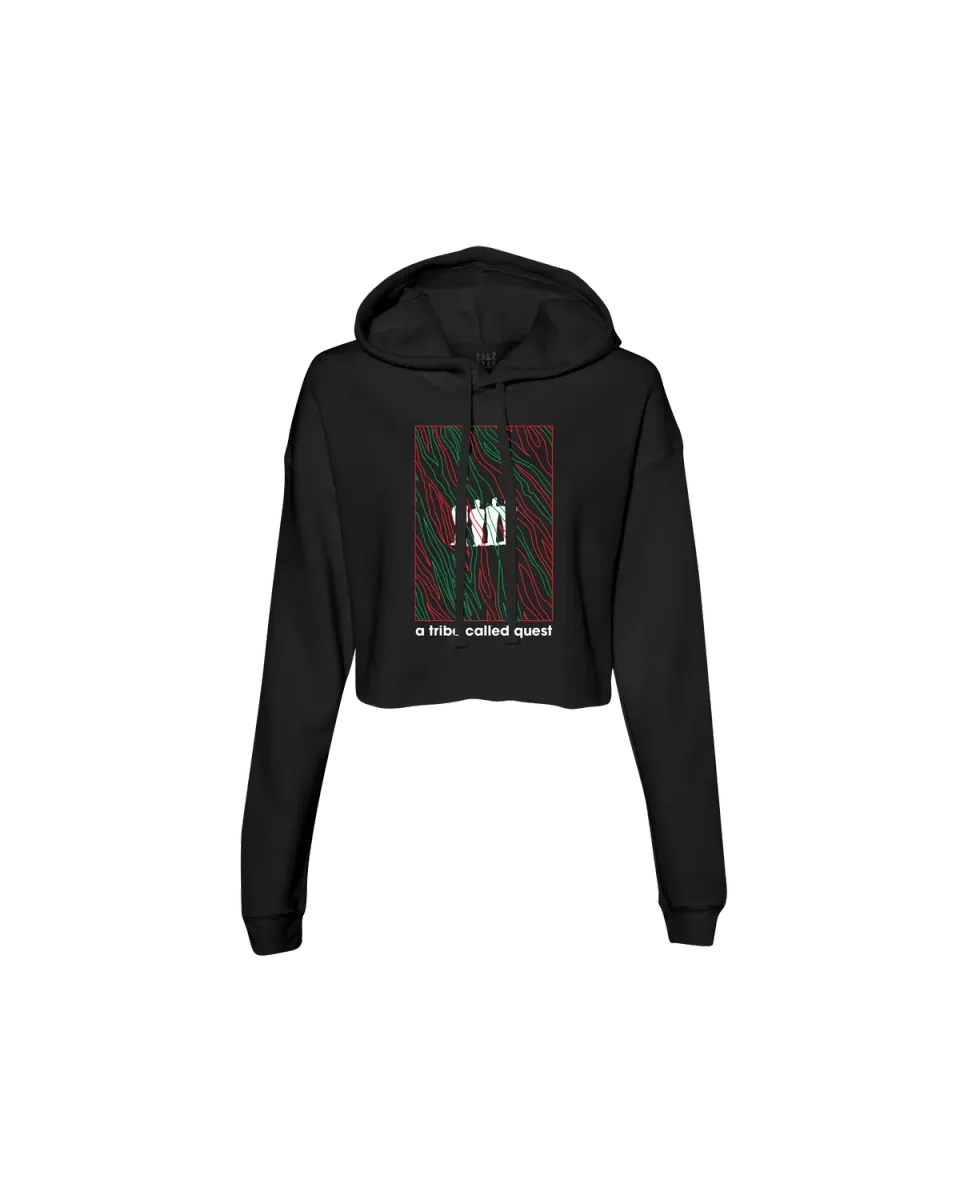 Tribe Called Quest ATCQ Line Art hoodie zwart cropped dames