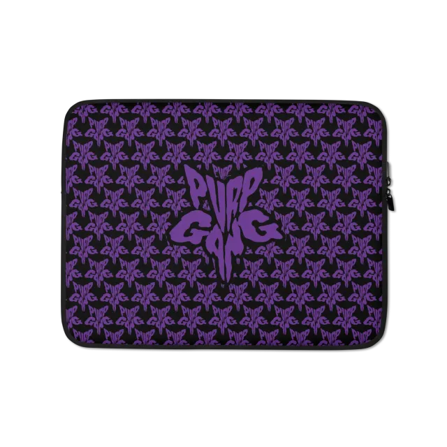 Razel Purp Gang Rock Star Motif laptophoes 13 inch neopreen