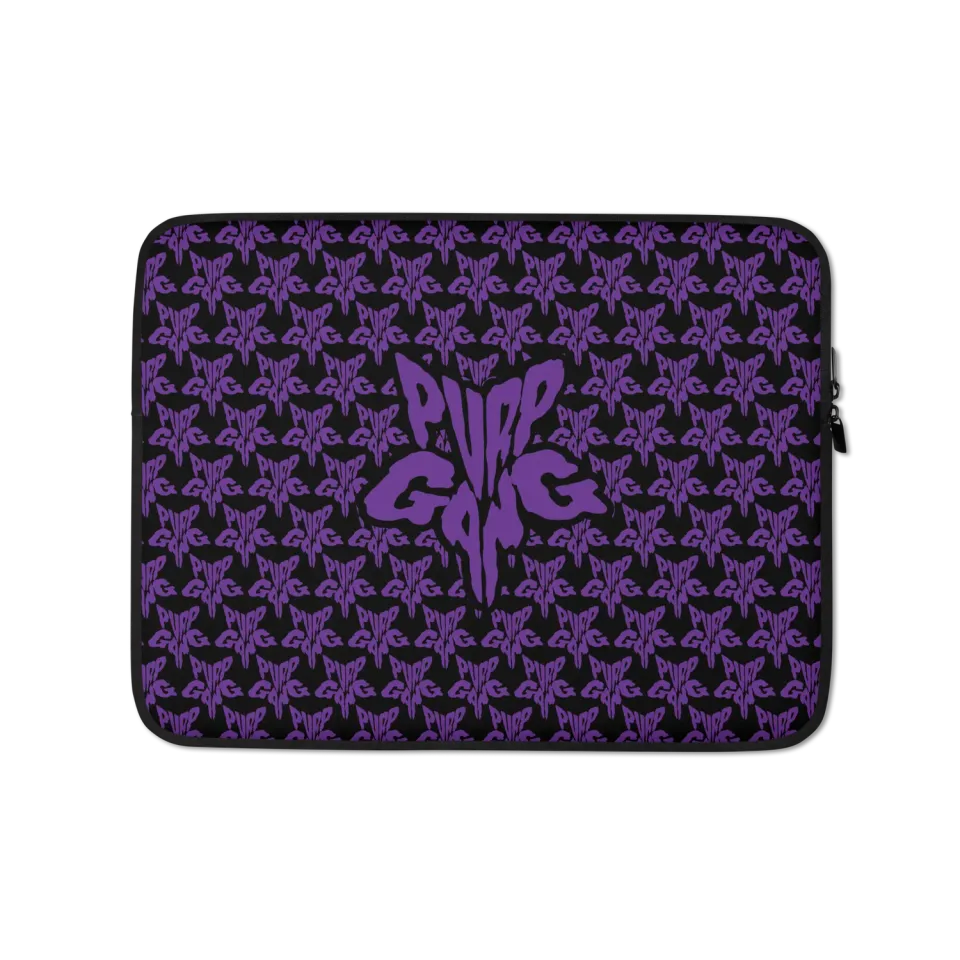 Razel Purp Gang Rock Star Motif laptophoes 13 inch neopreen