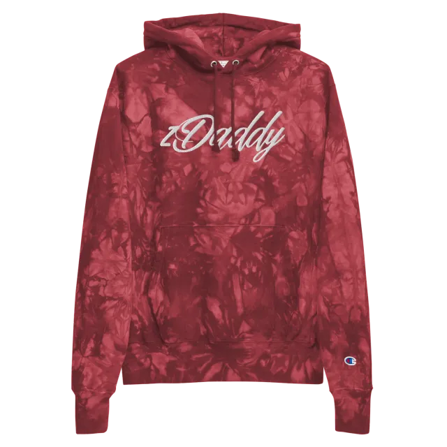 Razel zDaddy Champion Tie-Dye hoodie zwart geborduurd