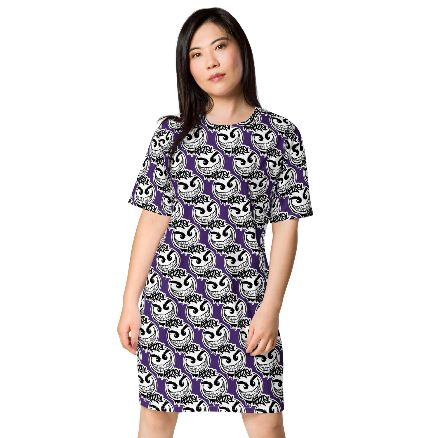 Razel Gang Drip Face T-shirt Jurk oversize 2XS-6XL