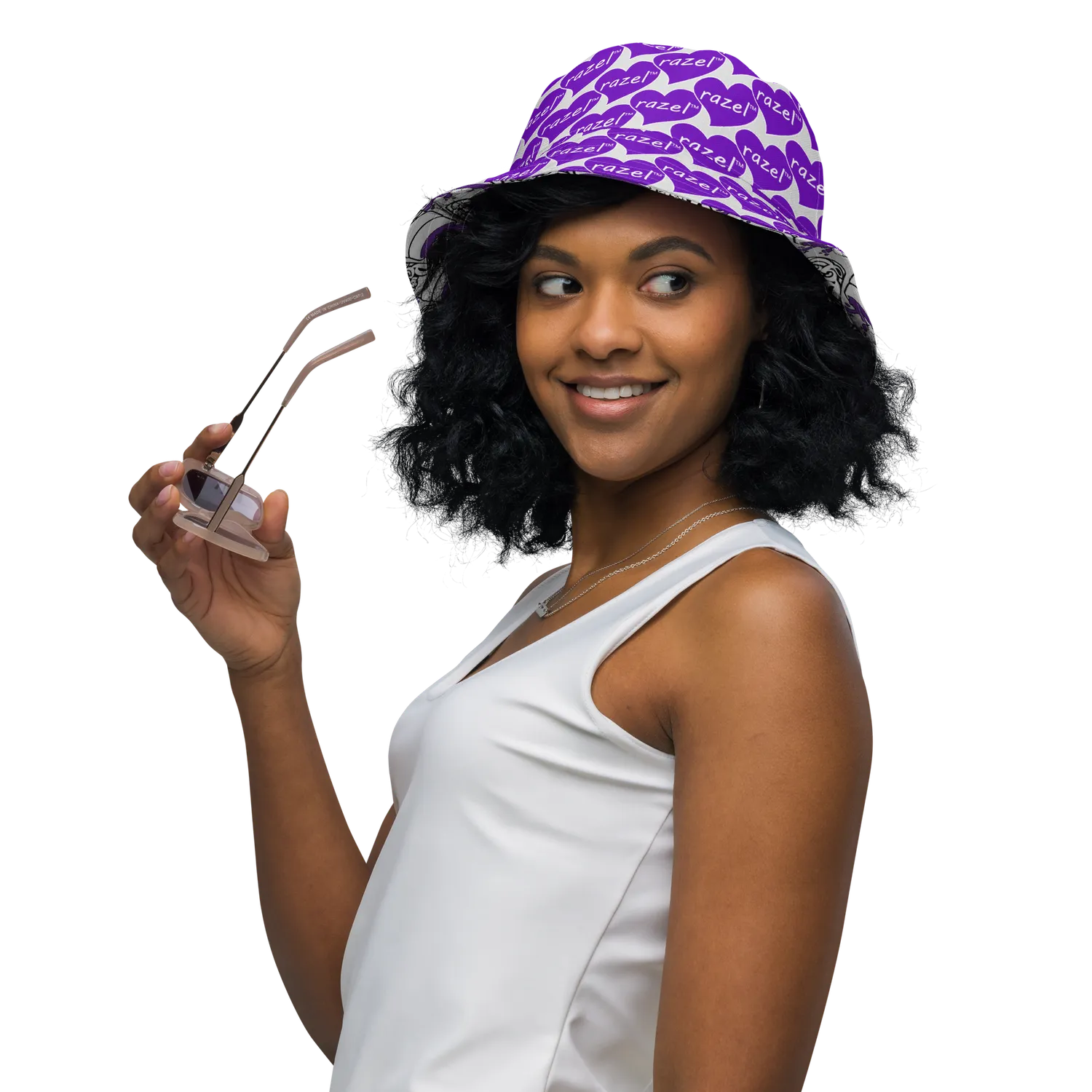 Razel Purp Gang Double Cup bucket hat omkeerbaar