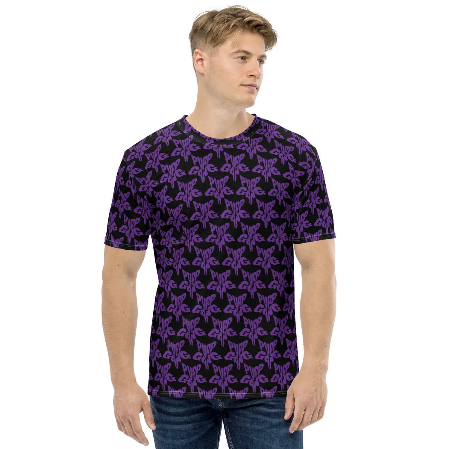 Razel Purp Gang Rock Star Motif T-shirt M stretch