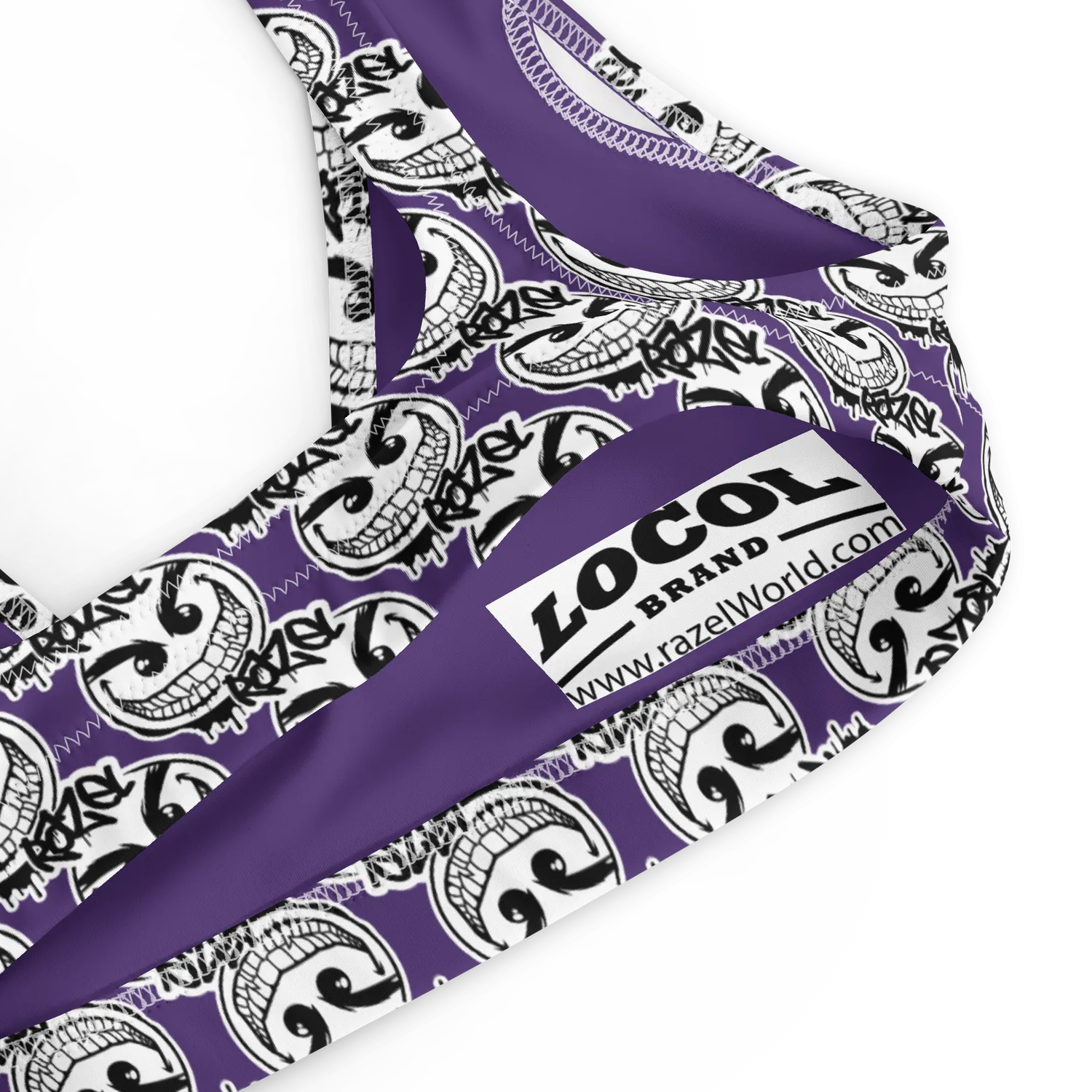 Razel Gang Drip Face bikin top padded recycled