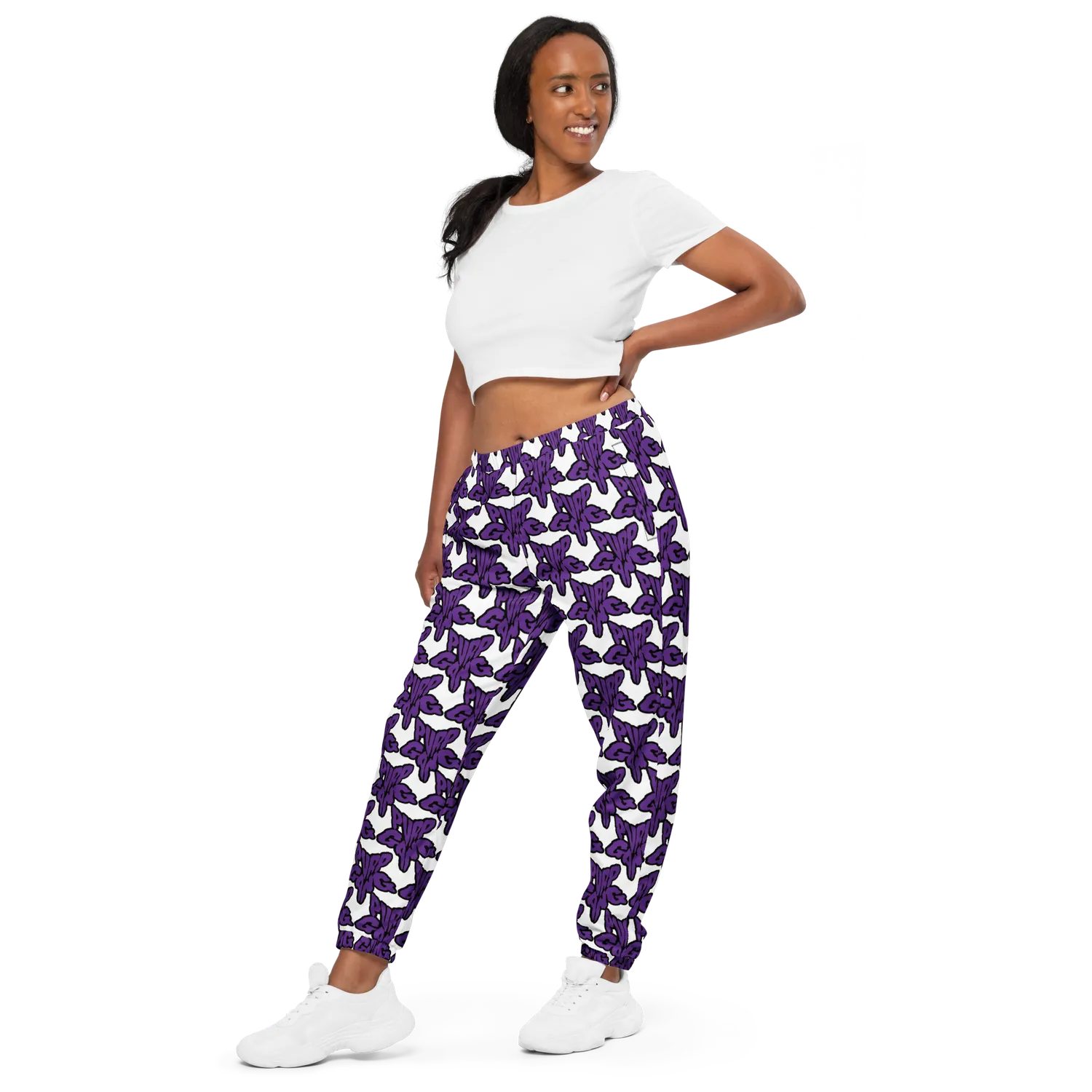 Razel Purp Gang Rock Star Motif trainingsbroek zwart waterafstotend