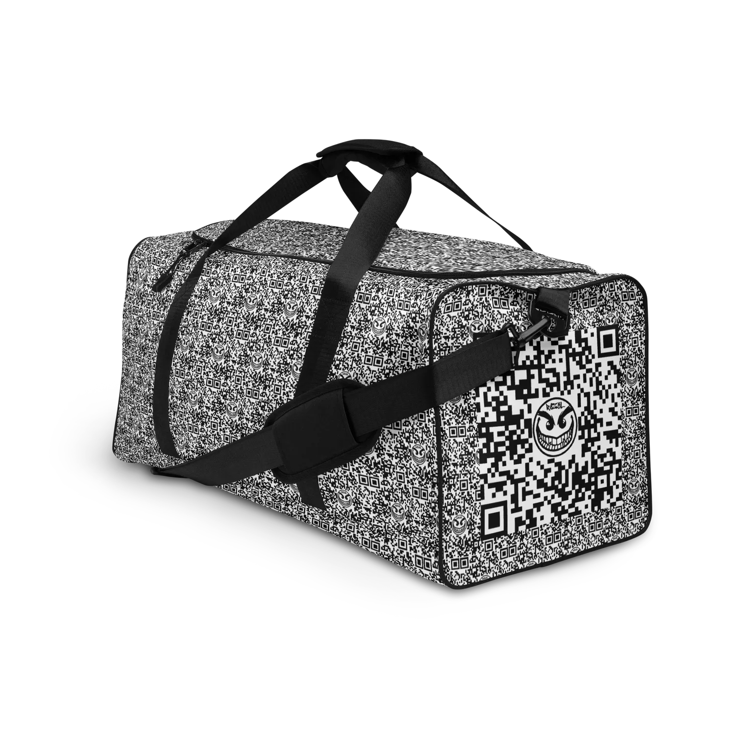 Razel Face QR Code Motif sporttas zwart polyester