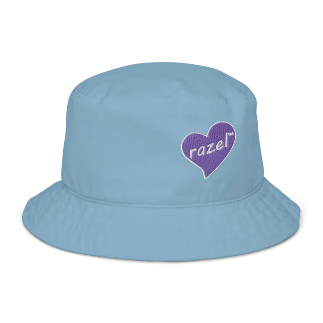 Razel Purple Hearted Bucket Hat zwart katoen