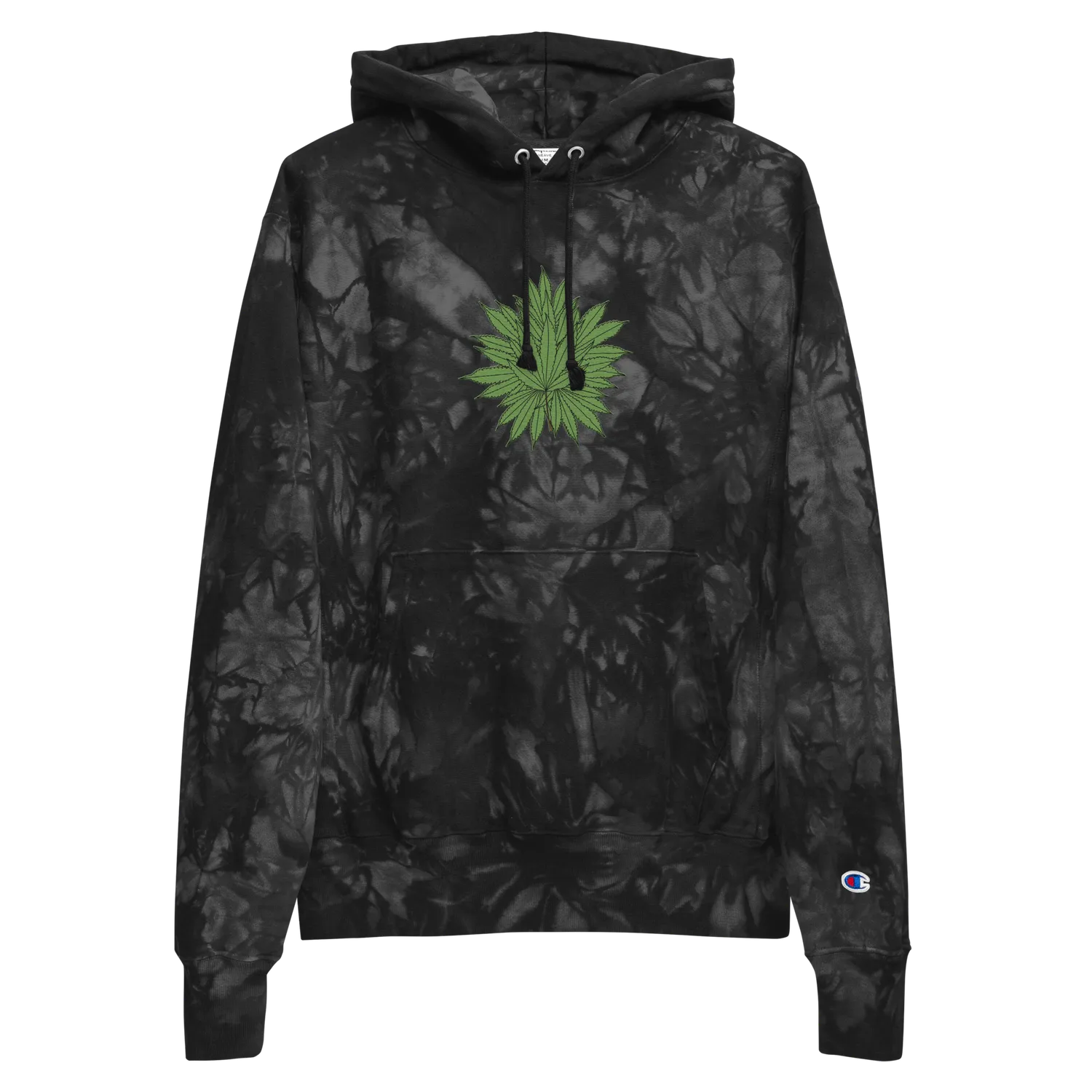 Razel Marijuana Tree Star Champion Hoodie Tie-Dye