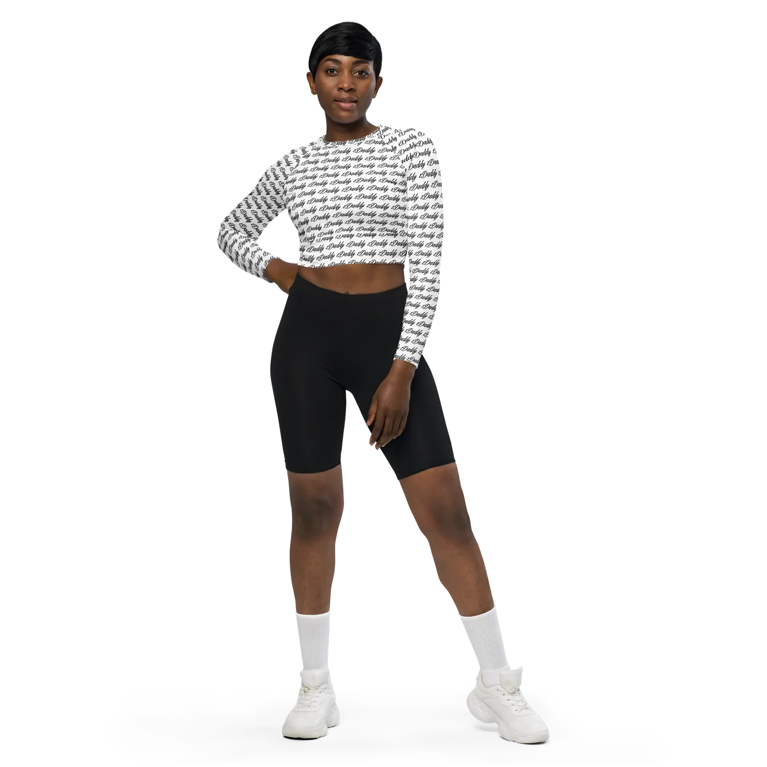 Razel zDaddy Motif crop top lange mouw UPF50