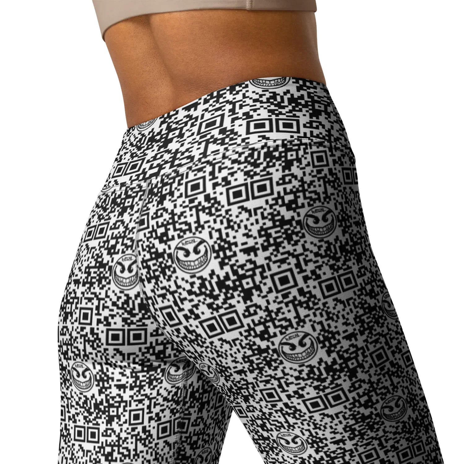 Razel Face QR Code Legging hoge taille stretch