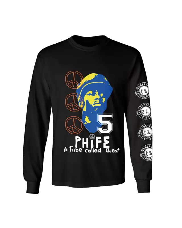 Tribe Called Quest Phife Peace longsleeve zwart