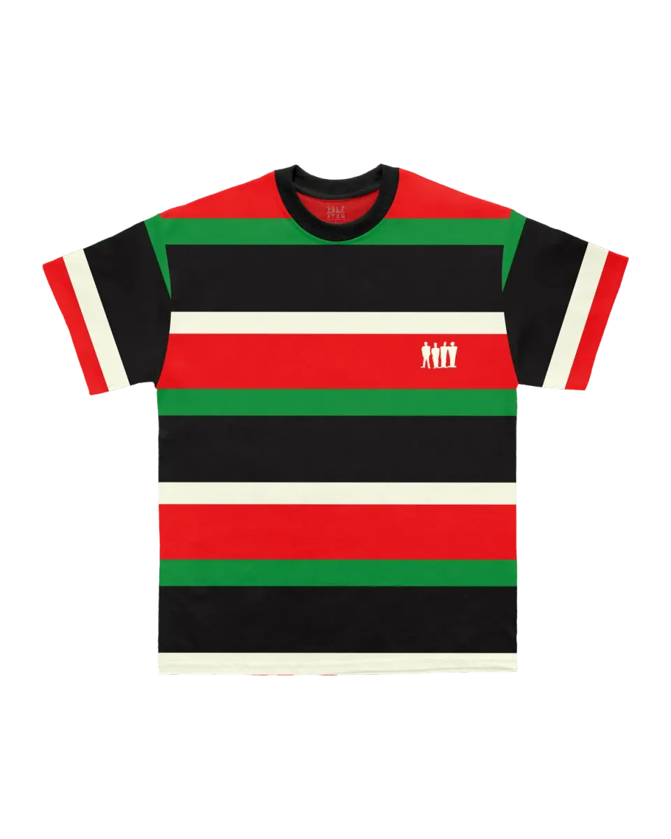 Tribe Called Quest Striped T-shirt unisex 100% katoen