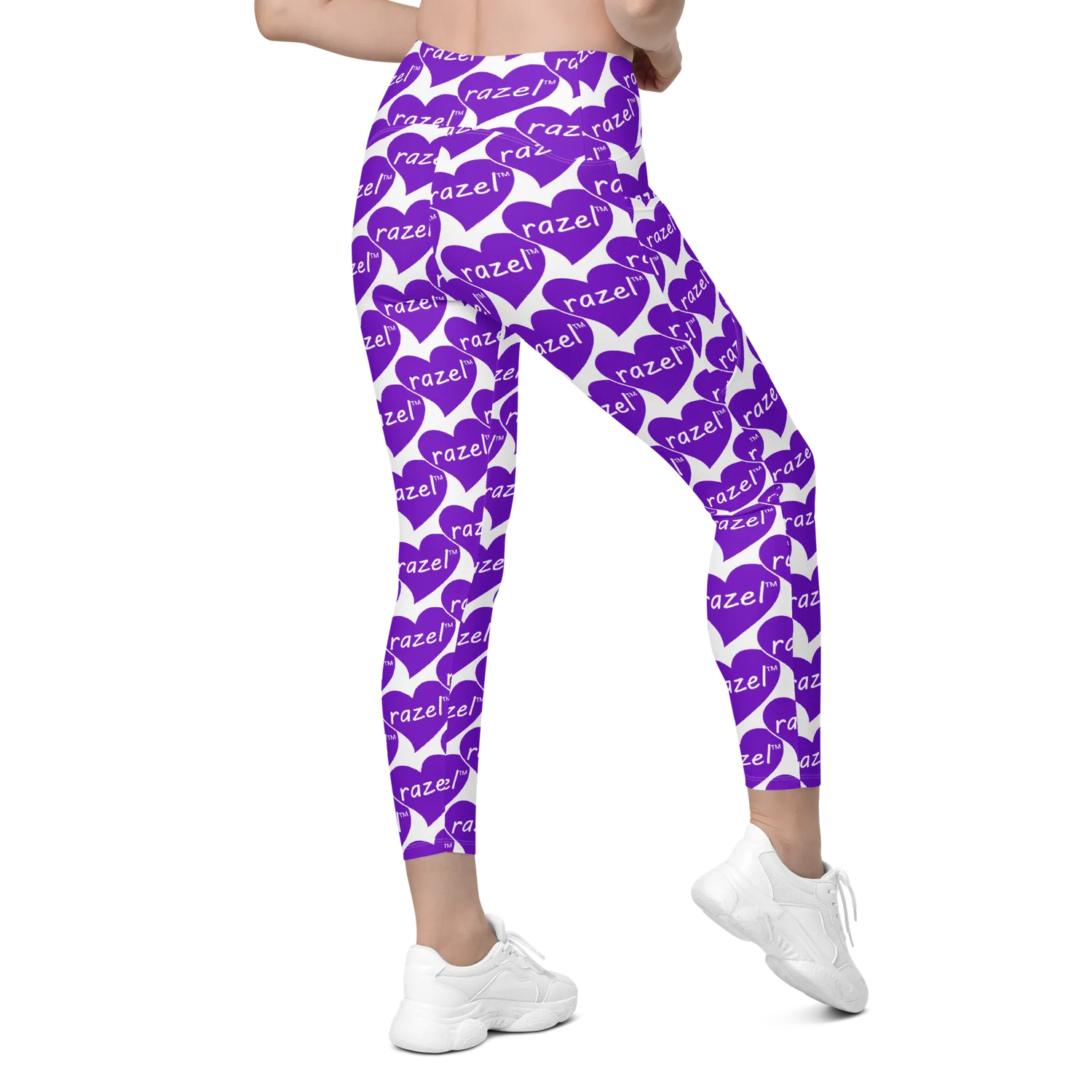 Razel Purple Hearted Pocket Legging M High-Waist
