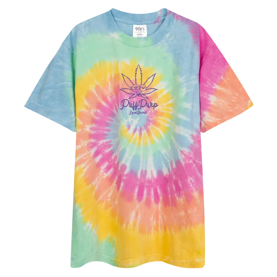 Razel Puff Purp tie-dye t-shirt Milky Way oversized