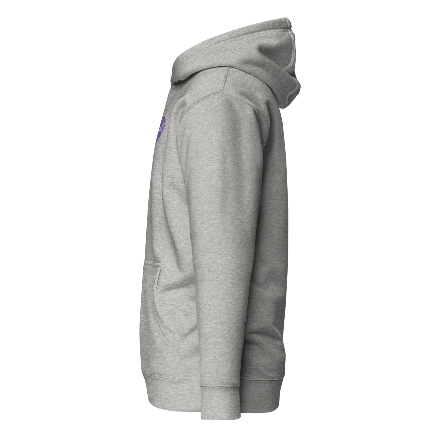 Razel Purple Hearted hoodie zwart geborduurd