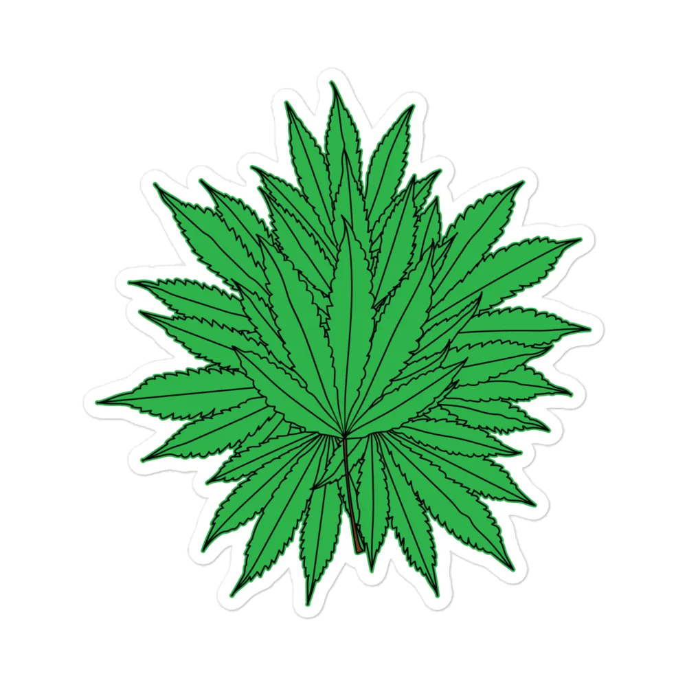 Razel Marijuana Tree Star sticker vinyl 3 maten