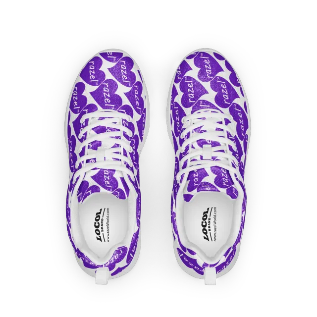 Razel Purple Hearted Motif sneakers paars ultralicht