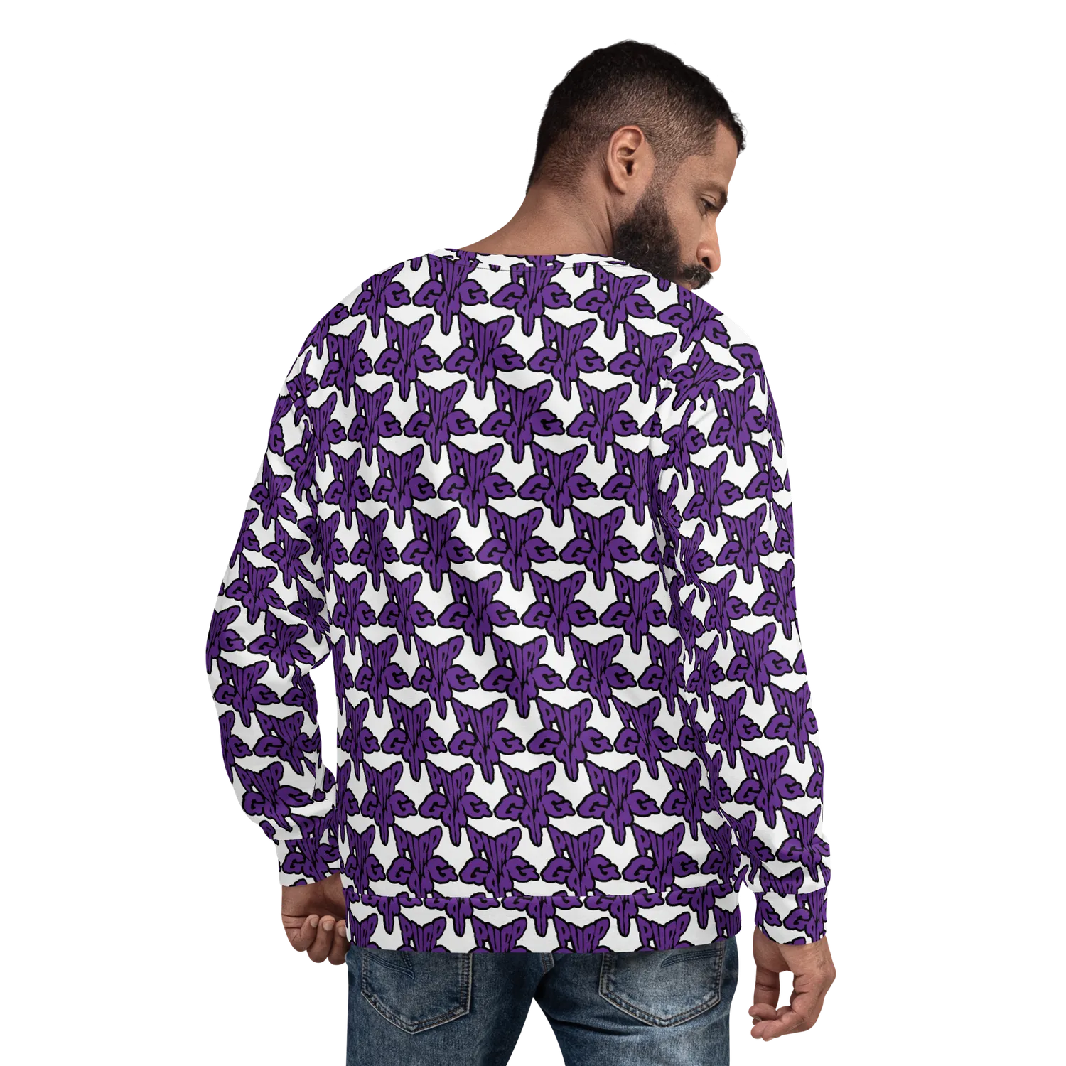 Razel Purp Gang Rock Star Motif sweater M fleece