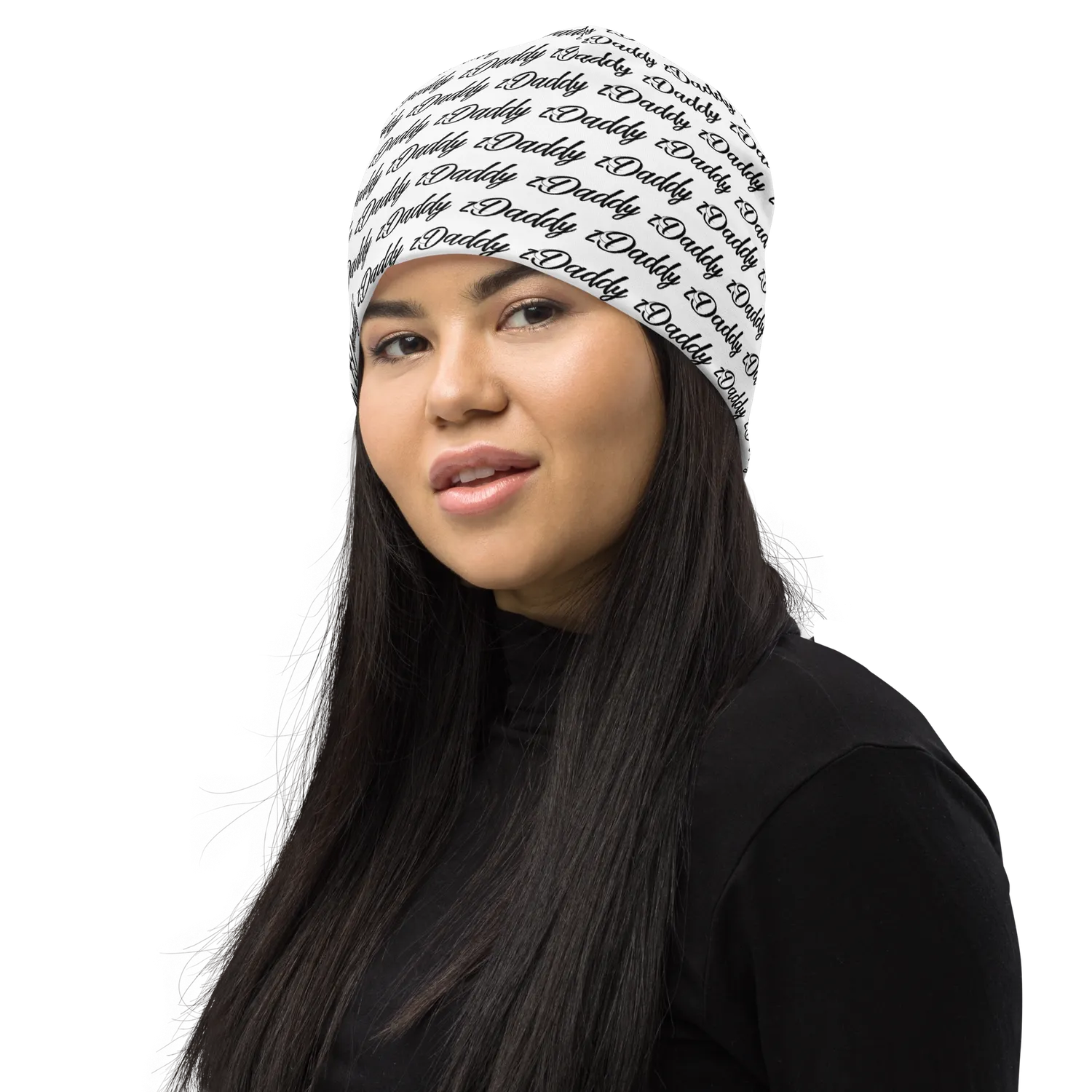 Razel zDaddy Motif Beanie muts dubbellaags zwart