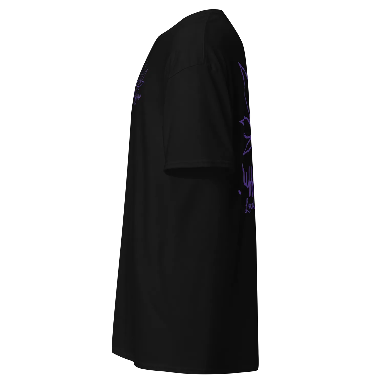 Razel Puff Purp T-shirt Zwart voor/achterprint