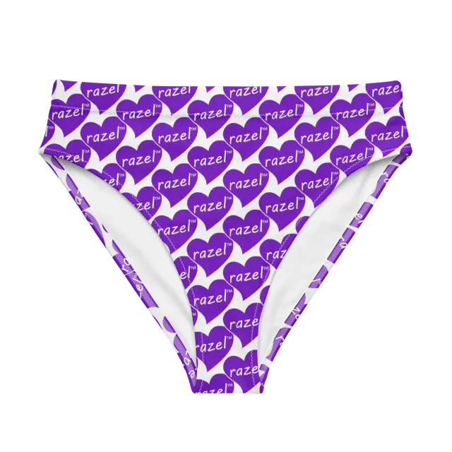 Razel Purple Hearted bikinibroekje high-waist