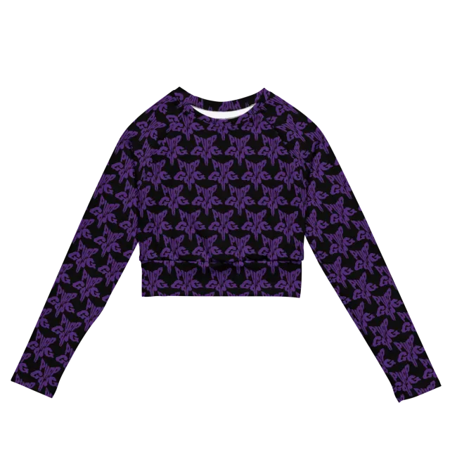 Razel Purp Gang Rock Star longsleeve crop top UPF 50+