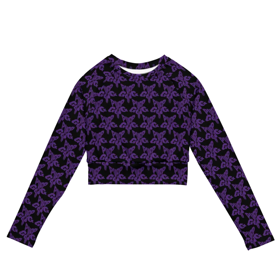 Razel Purp Gang Rock Star longsleeve crop top UPF 50+