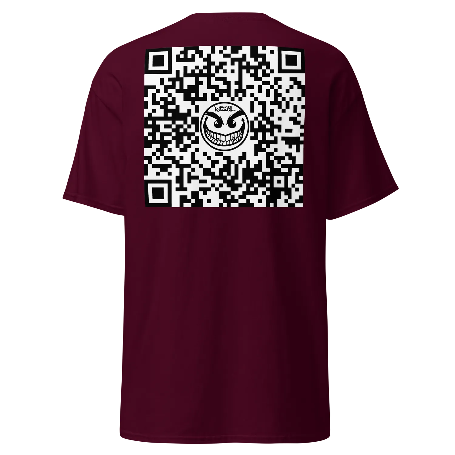 Razel Face QR Code T-shirt wit katoen