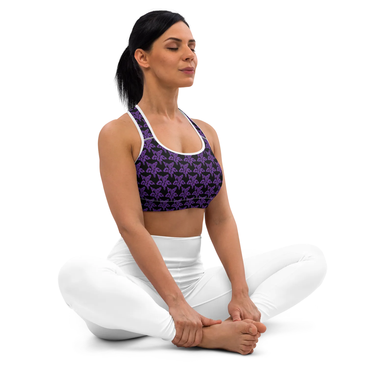 Razel Purp Gang Rock Star sport-bh zwart stretch