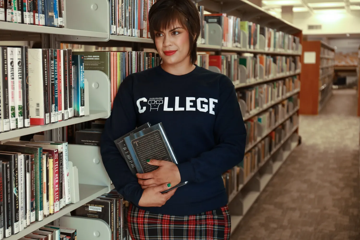 Descendents College sweater navy katoenmix S-3X
